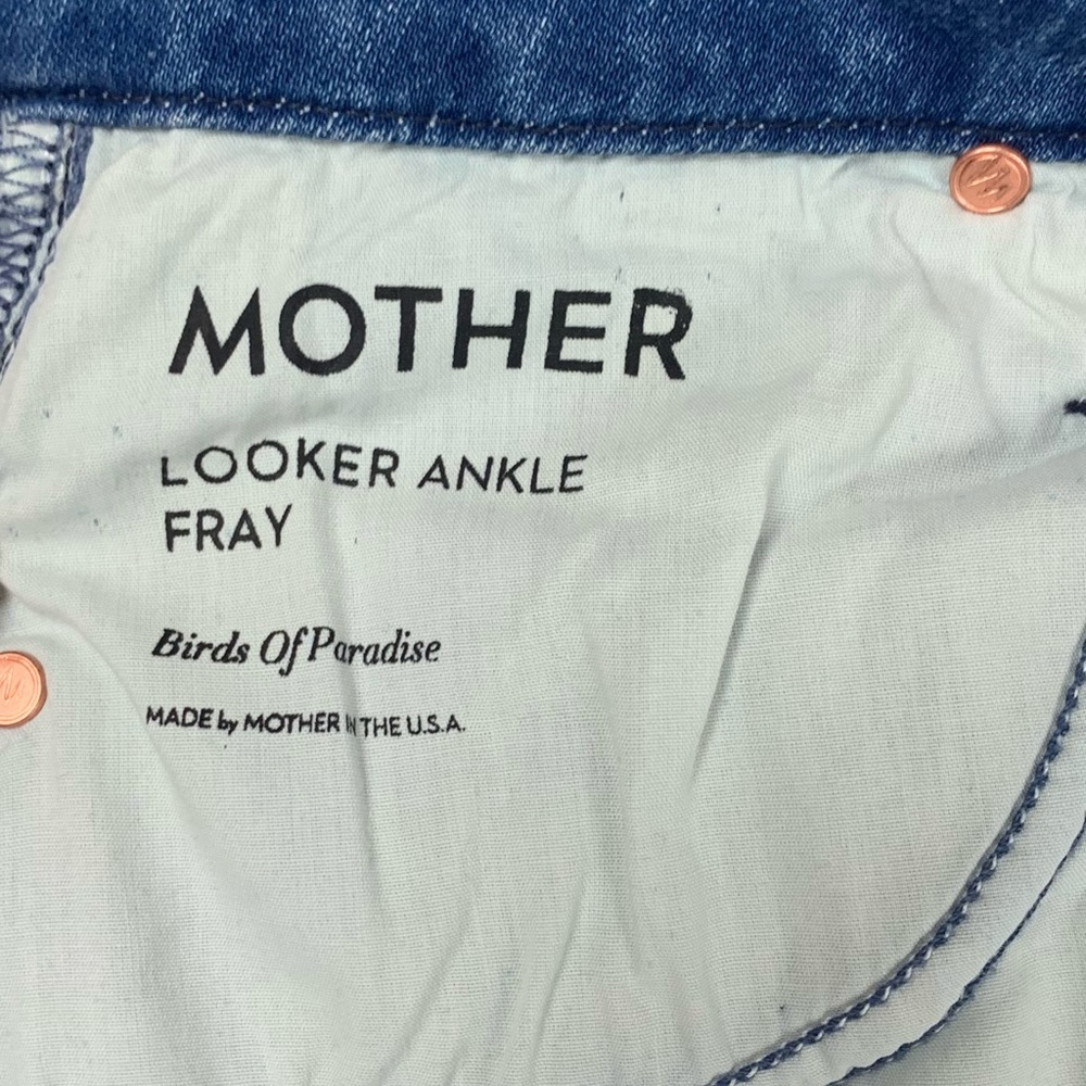 MOTHER The Looker Ankle Fray Jeans in Bird of Paradise Wash - Picture 11 of 13